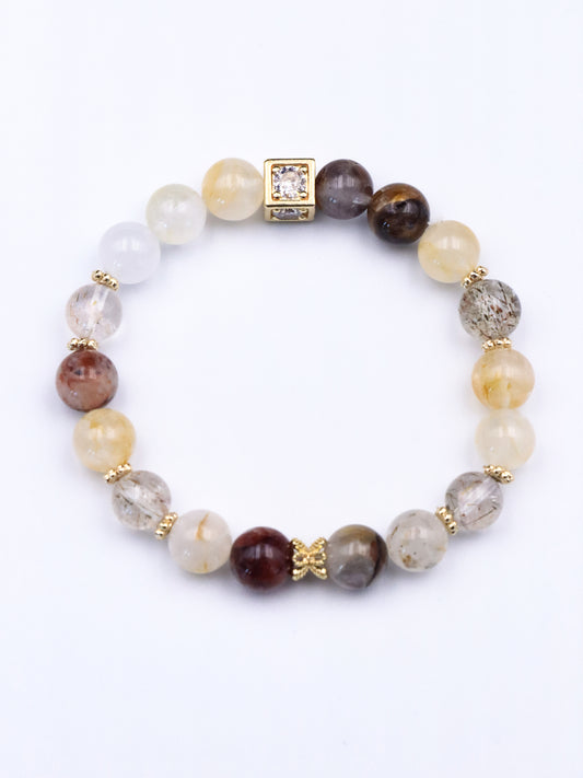 Healing Super Seven Crystal Bracelet – Calm Emotions & Sharpen Focus ﻿