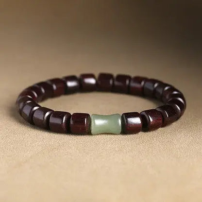 Sandalwood And Hetian Jade Bracelet - Couples