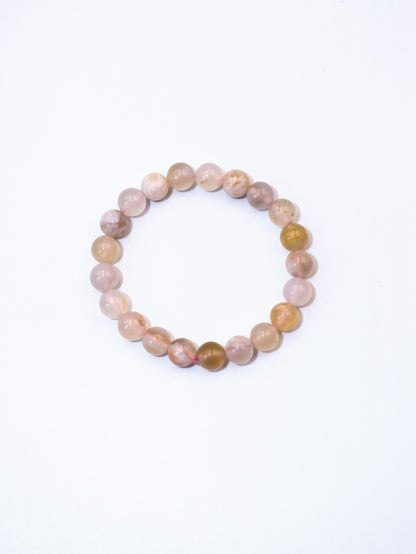 Cherry Blossom Agate Crystal Bracelet – Nurturing Calm & Inner Peace XUANSHU