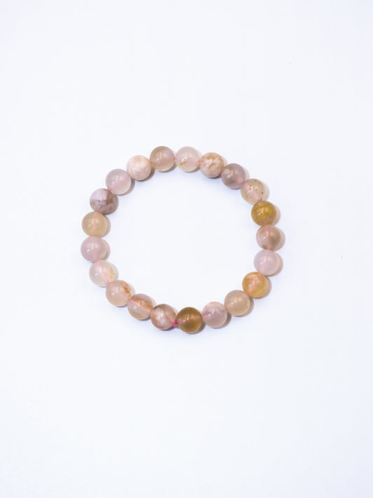 Cherry Blossom Agate Crystal Bracelet – Nurturing Calm & Inner Peace