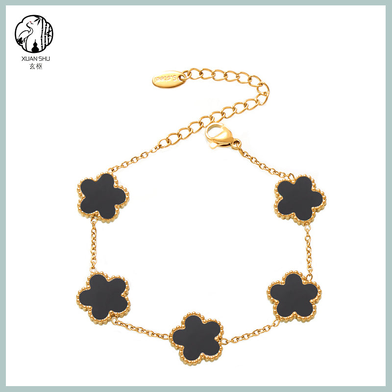 Stainless Steel Geometric Bracelet with Sparkling Cubic Zirconia – Luxury Shiny Crystal Jewelry
