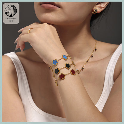 Stainless Steel Geometric Bracelet with Sparkling Cubic Zirconia – Luxury Shiny Crystal Jewelry