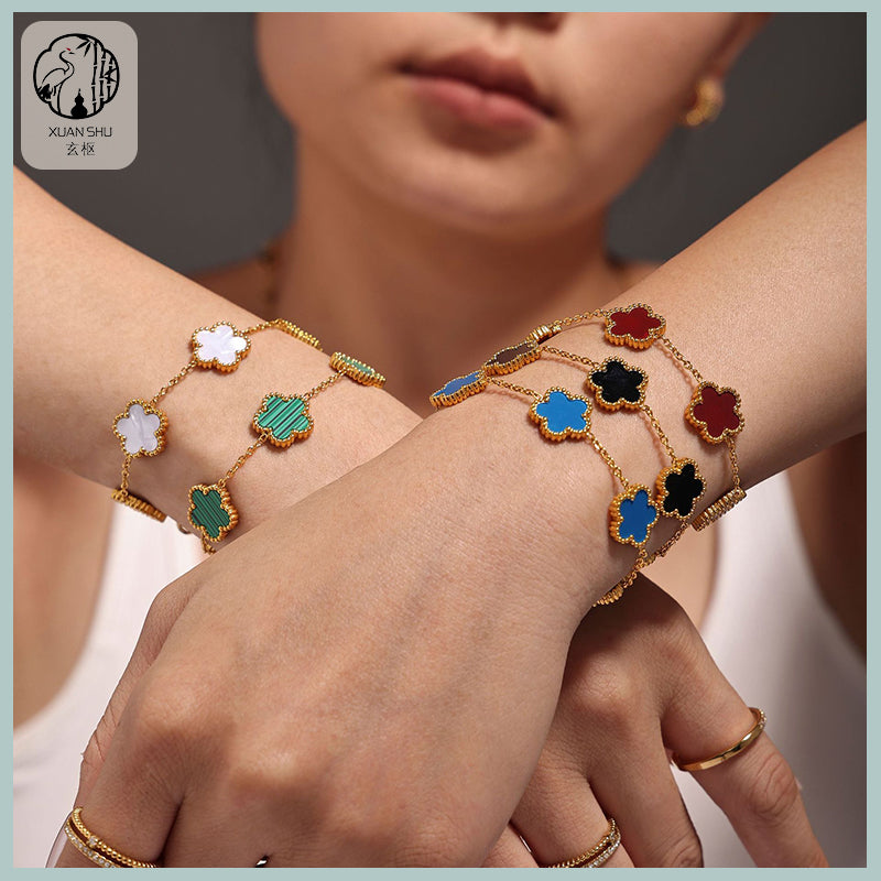 Stainless Steel Geometric Bracelet with Sparkling Cubic Zirconia – Luxury Shiny Crystal Jewelry