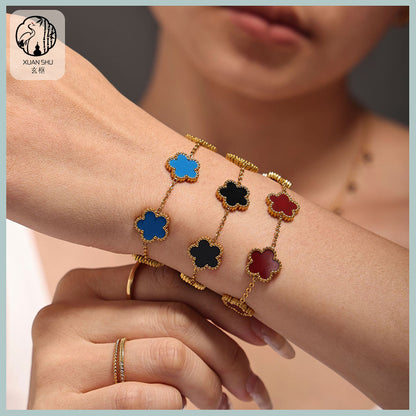 Stainless Steel Geometric Bracelet with Sparkling Cubic Zirconia – Luxury Shiny Crystal Jewelry