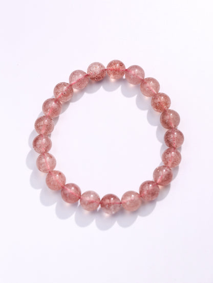 Natural Strawberry Crystal Bracelet - Boosts Emotional Balance & Self-Love XUANSHU