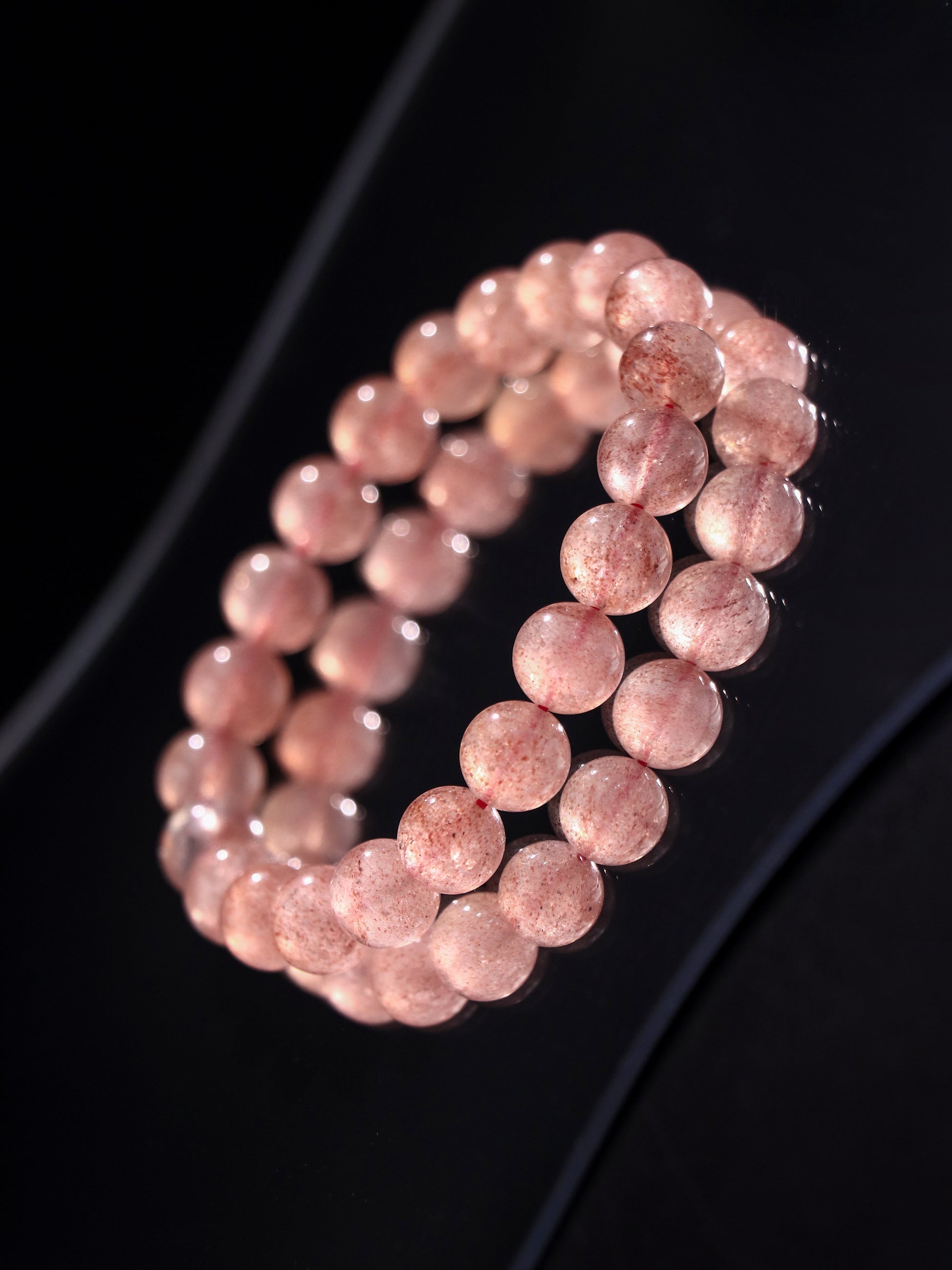 Natural Strawberry Crystal Bracelet - Boosts Emotional Balance & Self-Love XUANSHU