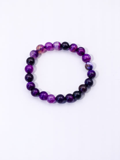 Purple Black Agate Crystal Bracelet – For Balance & Transformation XUANSHU