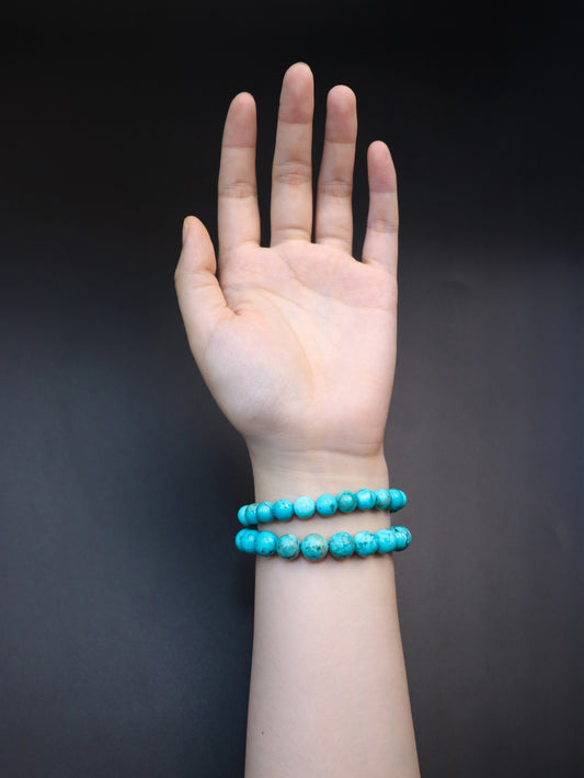 Turquoise Crystal Bracelet – Soothe Anxiety & Lift Your Mood & Enhance Communication