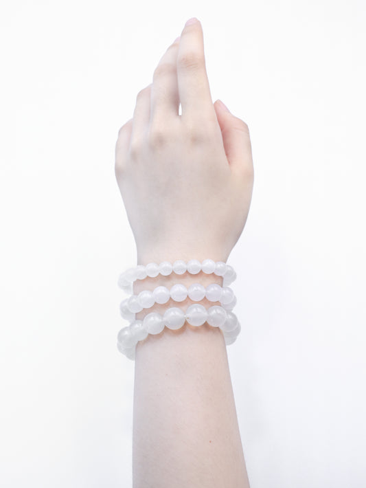 Natural White Agate – Emotional Balance & Spiritual Clarity Bracelet