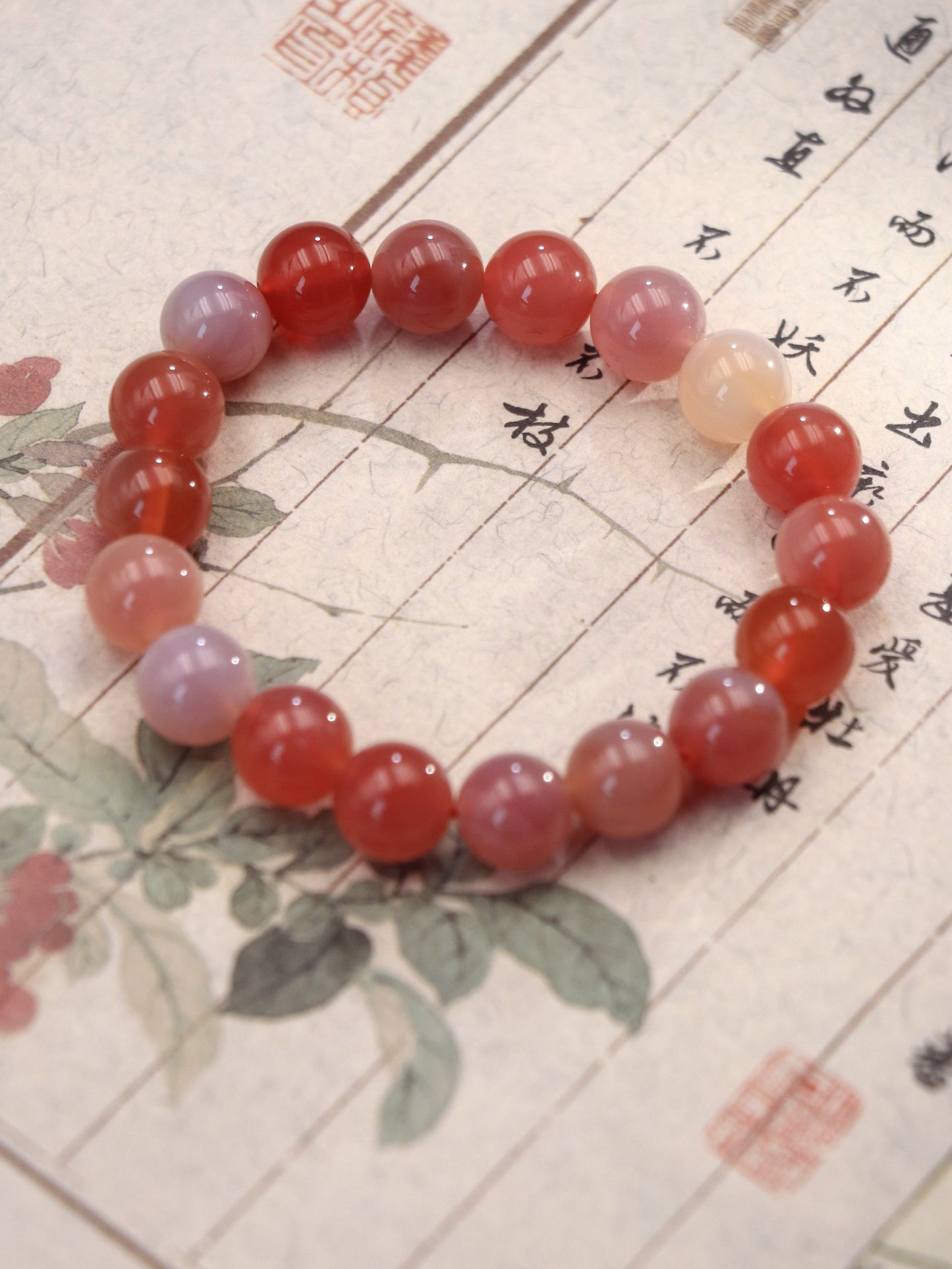 Yanyuan Red Agate Chakra Bracelet – For Emotional Healing & Spiritual Balance XUANSHU